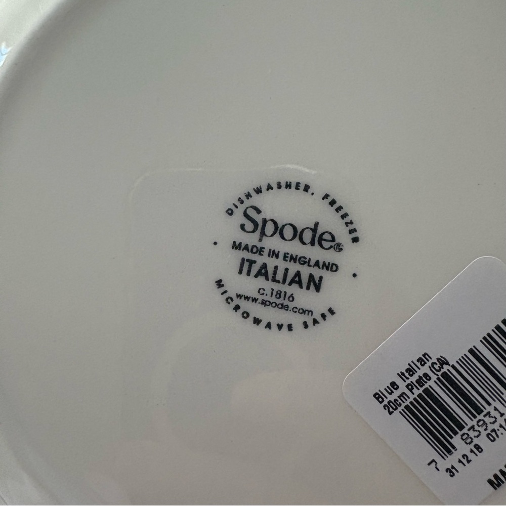 Spode Blue and White 20cm 7.5” Plate - Picture 5 of 6